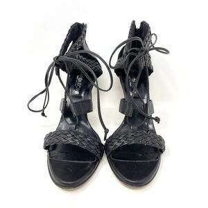 Napoleoni Ladies Italian Sexy Black Leather High Heels 38 7 U.S.